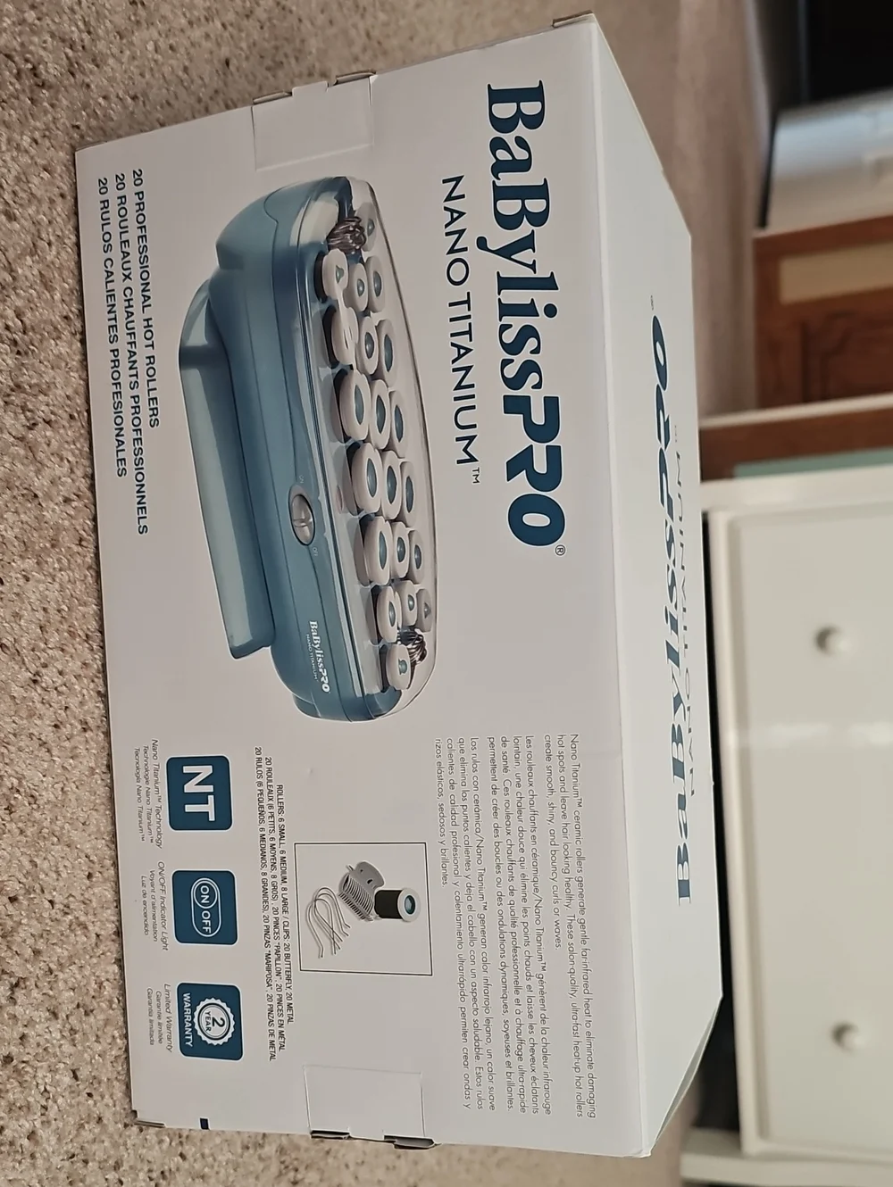 BaBylissPRO Nano Titanium Hot Rollers in Teal Blue